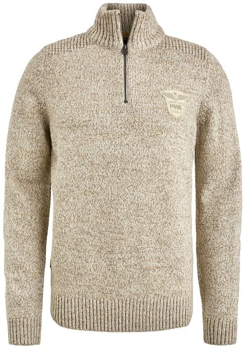 PME Legend Wolblend Half Zip Trui Ecru Product