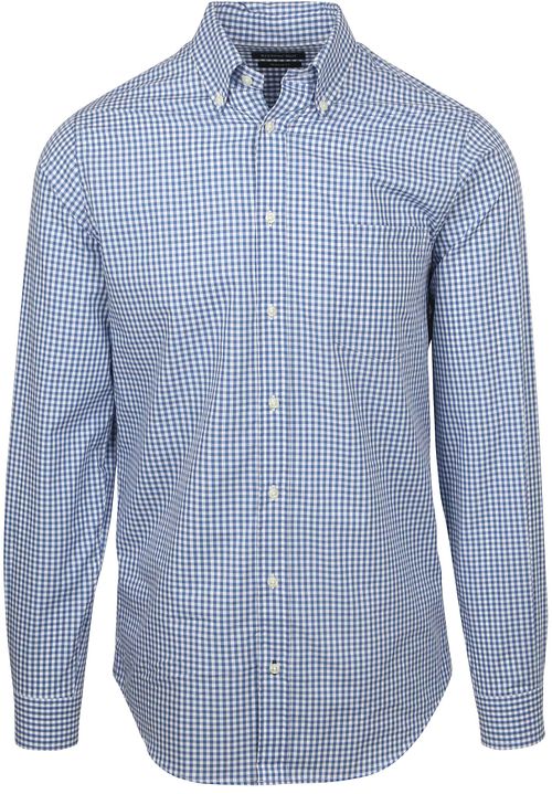 Steppin' Out Poplin Shirt Checks Light Blue