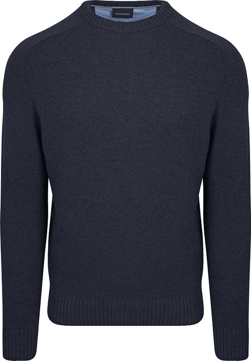 Suitable Lambswool Pullover O-Neck Navy Product