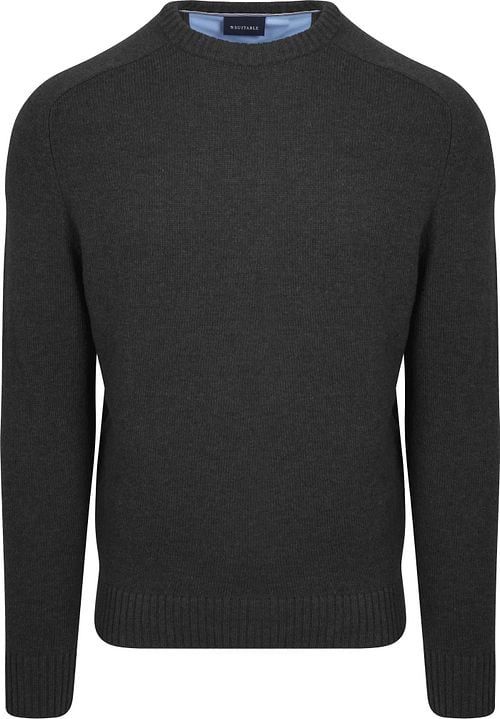 Suitable Lammwolle Pullover Rundhals Anthrazit Product