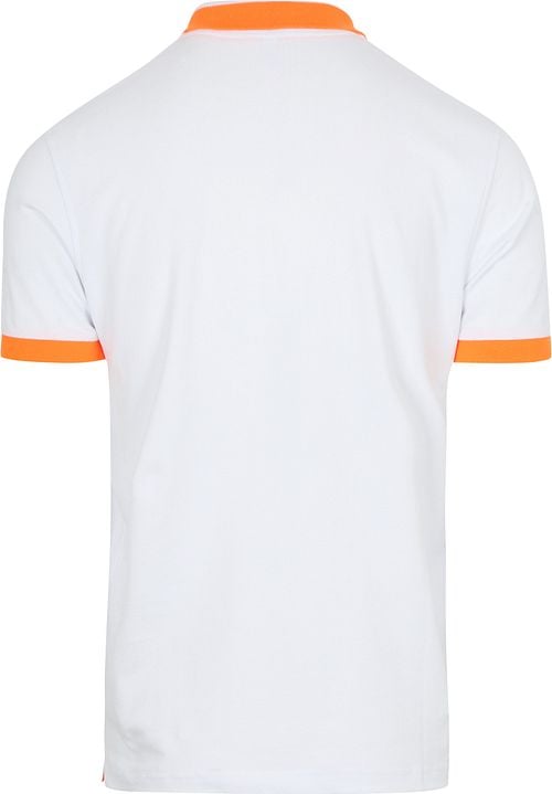 Sun68 Polo Shirt Big Stripe Fluo White Product / Achterkant