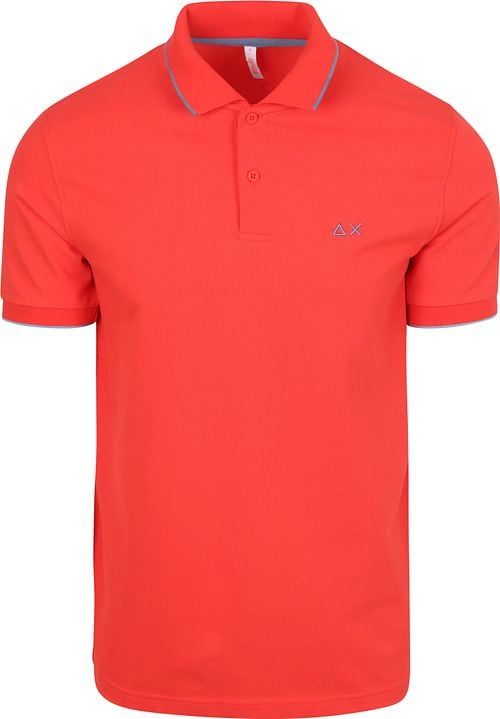 Sun68 Polo Shirt Small Stripe Collar Red Product