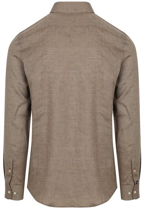 Suitable Shirt Linen Taupe Product / Achterkant