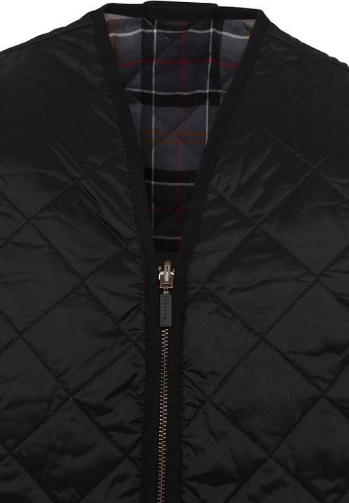 Barbour Waistcoat Quilted Zip-in Black Product / Detail