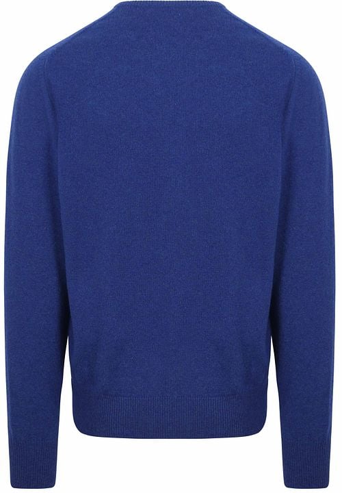 William Lockie Pullover Lamswol V Persian Royal Blue Product / Achterkant