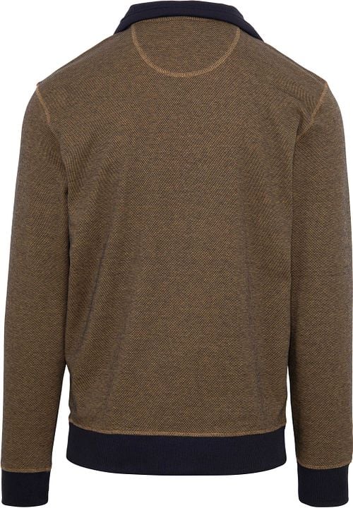 Casa Moda Halfzip Trui Okergeel Product / Achterkant