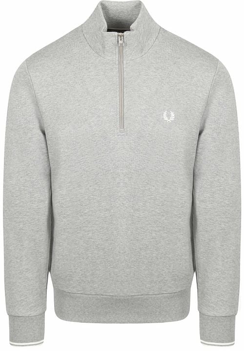 Fred Perry Half Zip Trui Melange Grijs Product