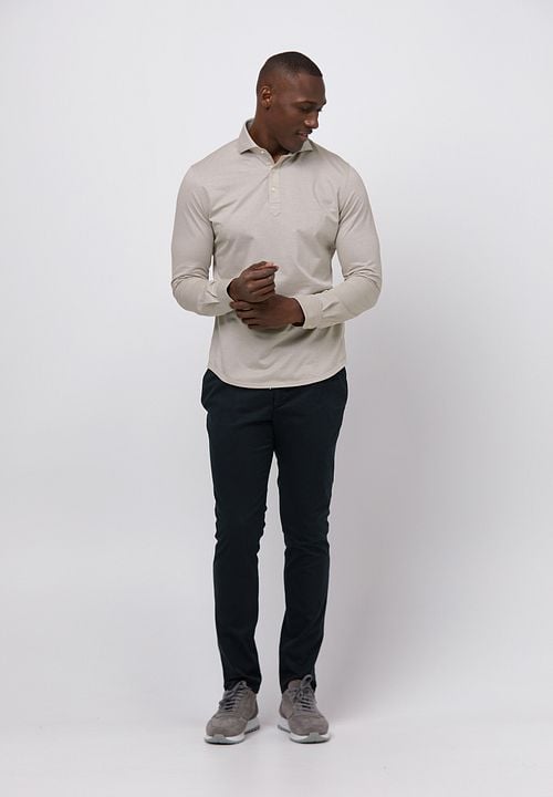 Profuomo Camiche Polo Shirt Beige Model / Voorkant