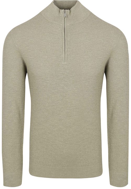 Profuomo Half Zip Pullover Structure Mid Green Product