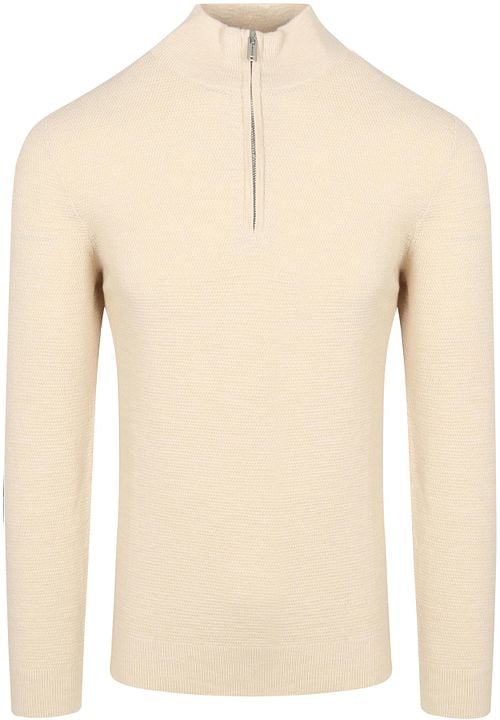 Profuomo Half Zip Pullover Structuur Ecru Product