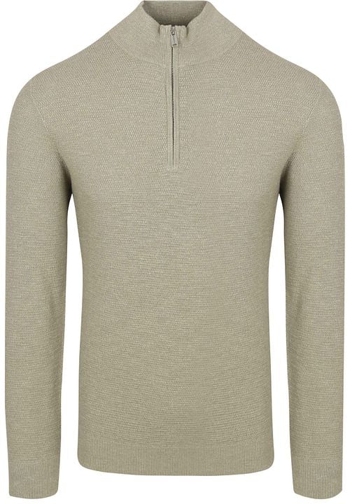 Profuomo Half Zip Pullover Struktur Mid Grün Product