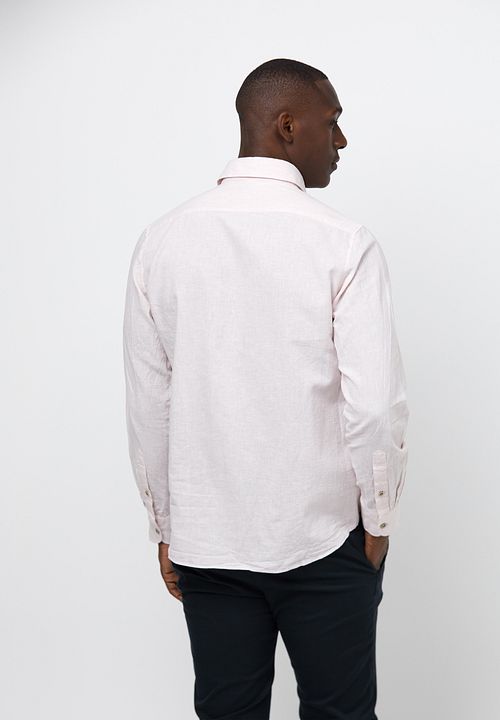 Profuomo Shirt Linen Pink Model / Achterkant