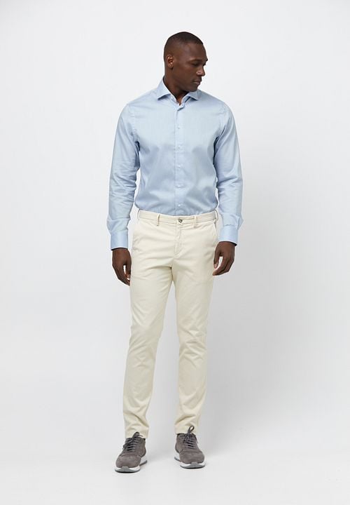Profuomo Shirt Structure Light Blue Model / Voorkant