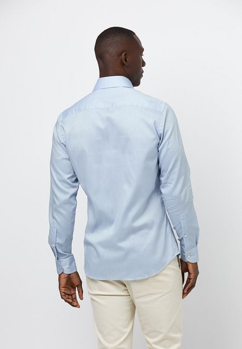 Profuomo Shirt Structure Light Blue Model / Achterkant