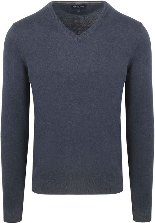 Suitable Respect Bio-Baumwolle Pullover Vinir Melange Dunkelblau Product