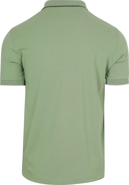 Sun68 Polo Petites Rayures Collar Vert Clair Product / Achterkant