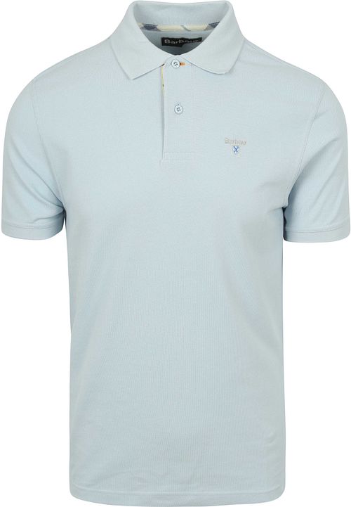 Barbour Tartan Pique Poloshirt Hellblau Product