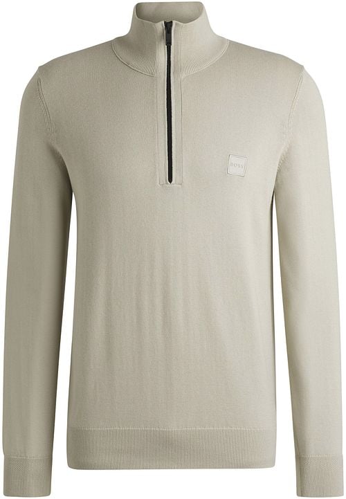 BOSS Kanobix Half Zip Sweater Ecru Product