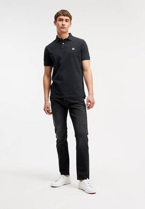 King Essentials The Rene Poloshirt Zwart Model / Voorkant