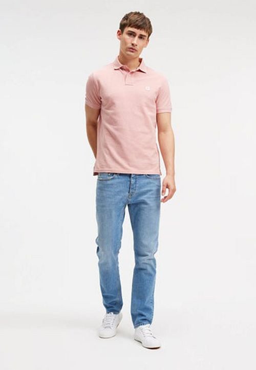 King Essentials The Rene Poloshirt Roze Model / Voorkant