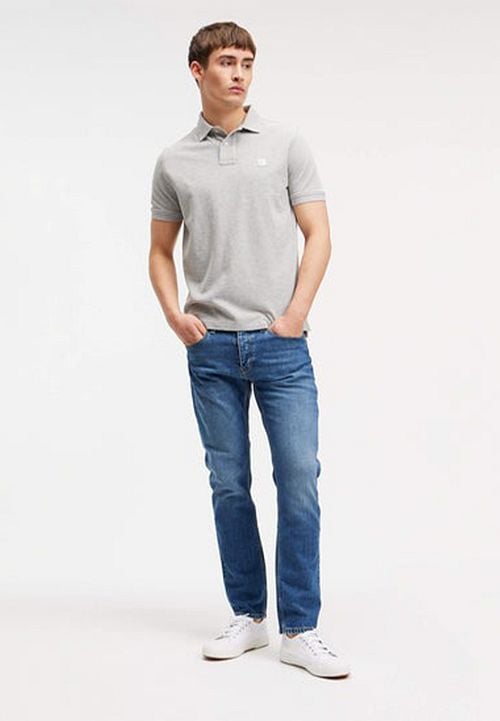 King Essentials The Rene Poloshirt Grau Model / Voorkant
