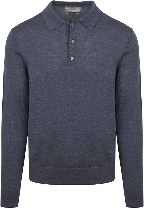 King Essentials The Robert Long Sleeve Polo Merino Anthracite Product