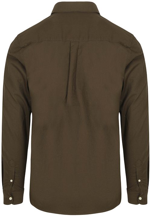 Lyle & Scott Shirt Plain Oxford Olive Product / Achterkant