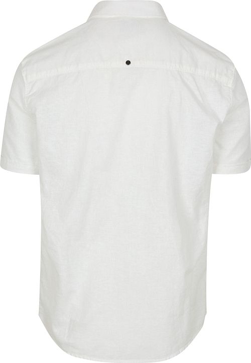 No Excess Short Sleeve Hemd Linen Blend Weiß Product / Achterkant