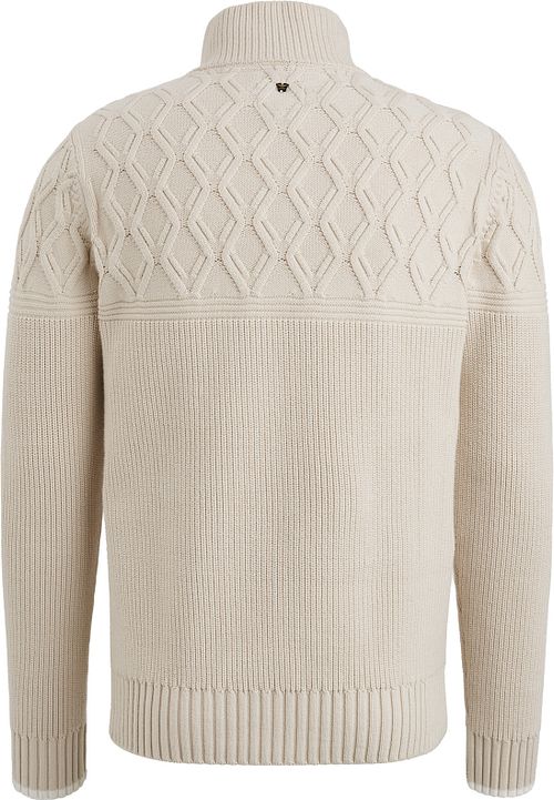 PME Legend Pull Knitted Half Zip Ecru Product / Achterkant