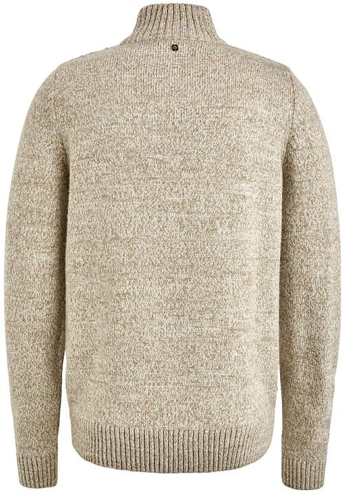 PME Legend Wolblend Half Zip Trui Ecru Product / Achterkant