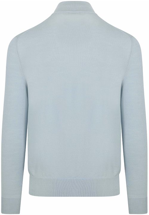 Suitable Merino Half Zip Sweater Light Blue Product / Achterkant