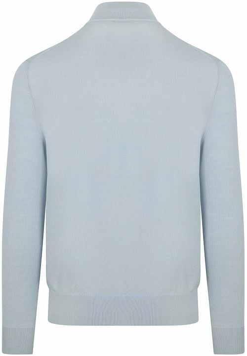 Suitable Merino Half Zip Trui Lichtblauw Product / Achterkant