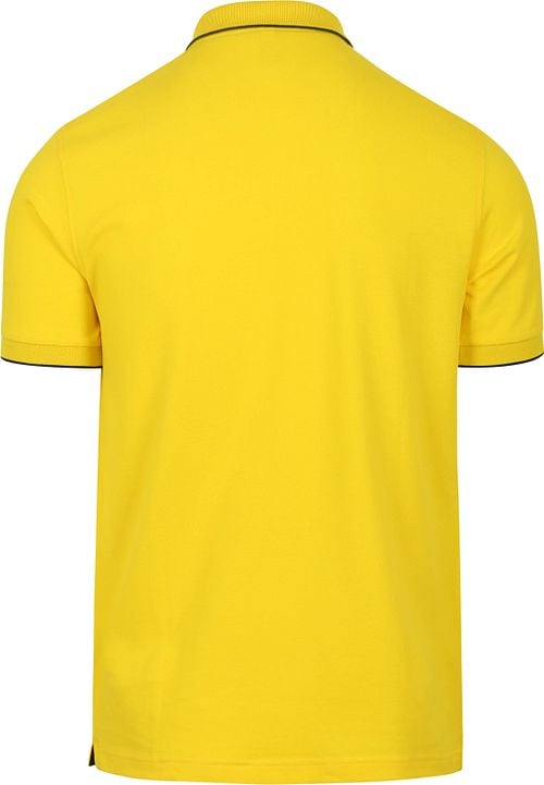 Sun68 Polo Shirt Small Stripe Collar Yellow Product / Achterkant