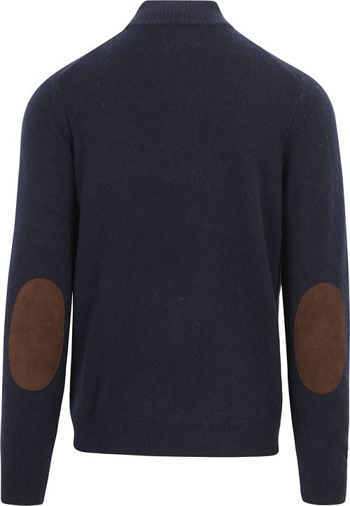 Barbour Pullover Wolle Grün Dunkelblau Product / Achterkant