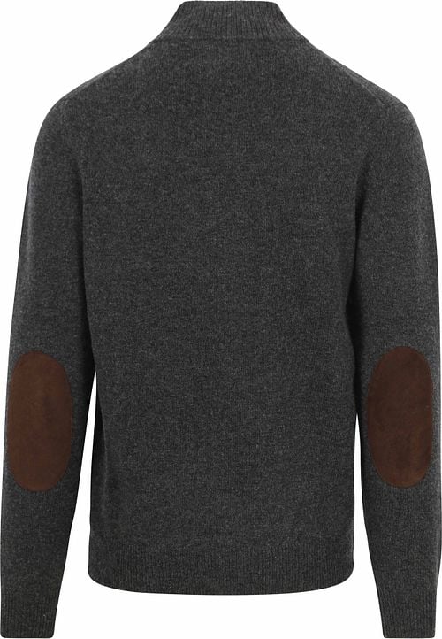 Barbour Trui Wol Patch Antraciet Product / Achterkant
