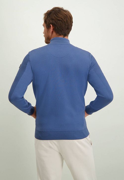 State Of Art Cardigan Zip Blue Model / Achterkant
