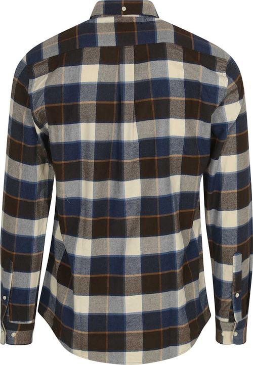 Barbour Valley Shirt Checkered Brown Blue Product / Achterkant