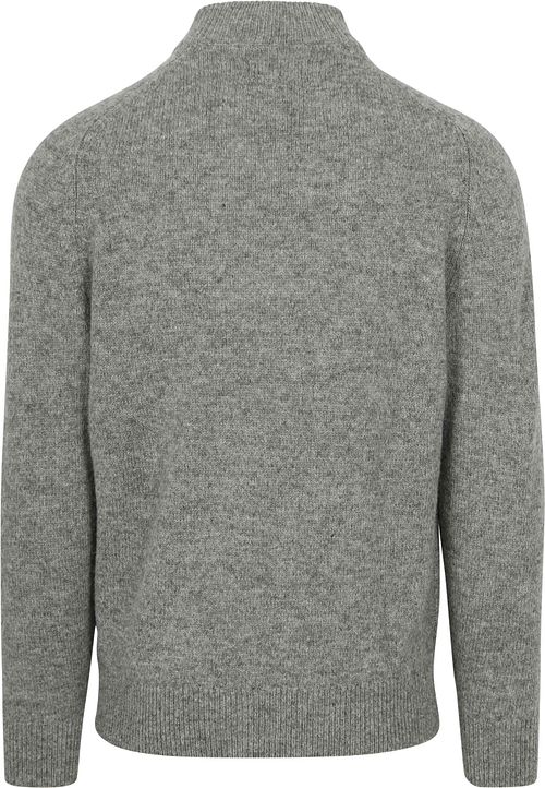 Barbour Talder Zip Cardigan Wool Grey Product / Achterkant