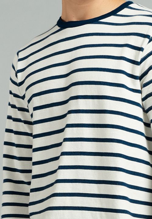 Dstrezzed Pull Rayé Bleu Foncé Model / Detail