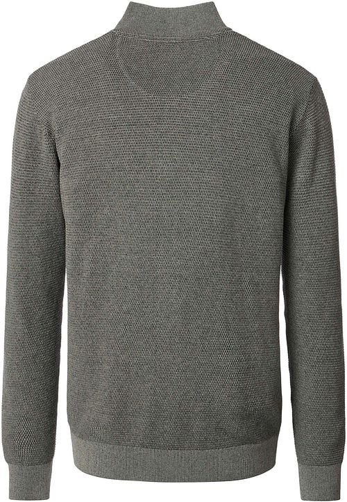 Casa Moda Halfzip Trui Structure Groen Product / Achterkant