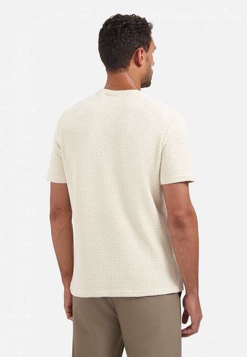 No-Excess T-Shirt Jacquard Ecru Model / Achterkant