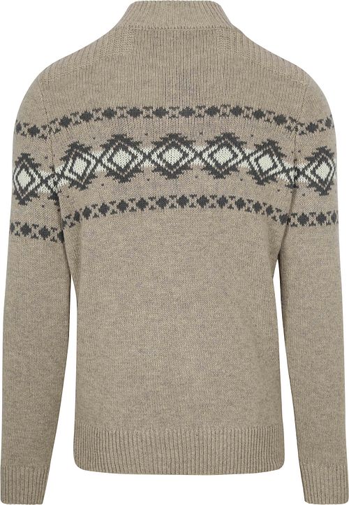 NZA Mocker Pullover Wool Mix River Greige Product / Achterkant
