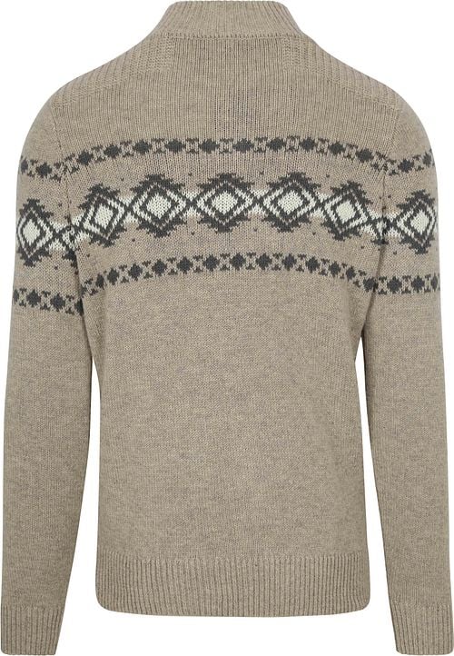 NZA Mocker Trui Wolmix River Greige Product / Achterkant
