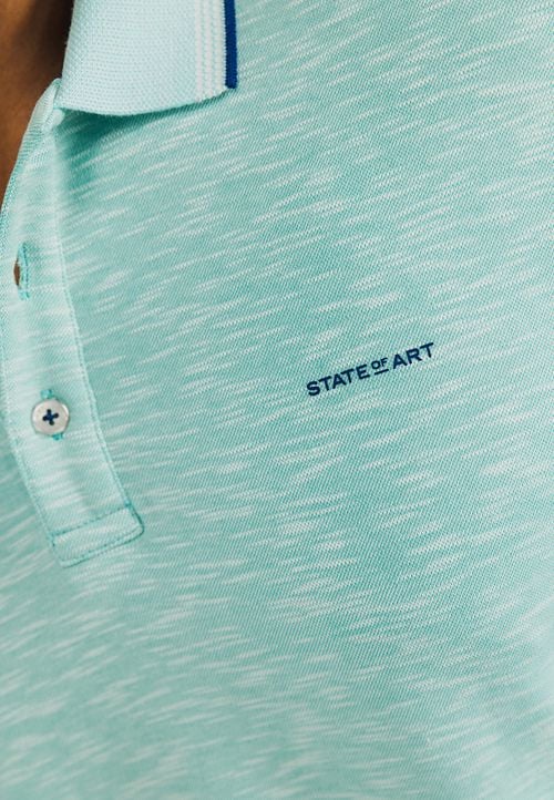 State of Art Polo Slubmelange Hellblau Model / Detail