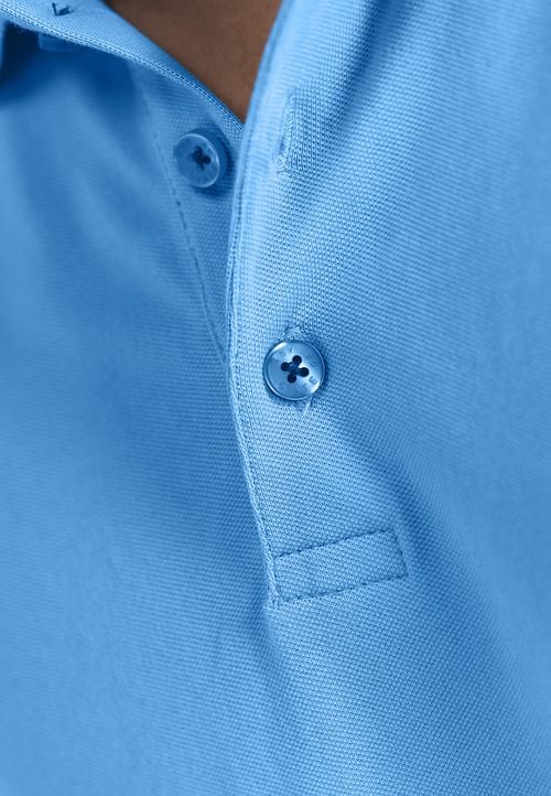 State of Art Poloshirt Pique Blue Model / Detail