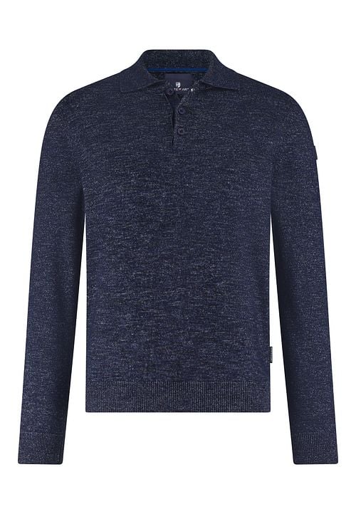 State Of Art Trui Polokraag Melange Navy Product