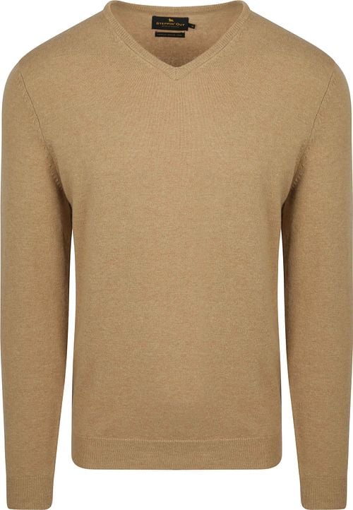 Steppin' Out Pullover V-Neck Merino Wool Beige Product