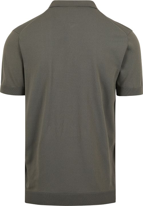 Suitable Half Zip Polo Shirt Green Product / Achterkant