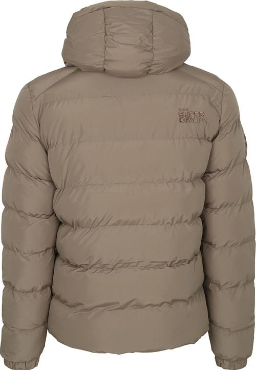 Superdry Pufferjacke Hooded Greige Product / Achterkant