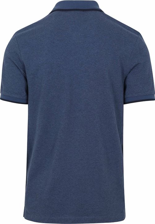 Scotch And Soda Melange Polo Donkerblauw Product / Achterkant